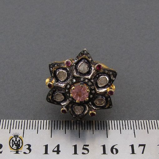 انگشتر الماس اصل طرح نگارا زنانه - کد 2171 - تصویر 4