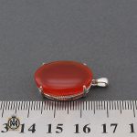 مدال عقیق خوش رنگ طرح شمیم زنانه - کد 3240 - تصویر 4