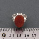 انگشتر عقیق یمن با حکاکی یا ثامن الائمه مردانه - کد 10230 - تصویر 4