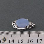 4 مدال عقیق یمن کبود طرح جانان زنانه - کد 3203 - تصویر 4