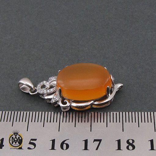 مدال عقیق یمن با حکاکی شرف الشمس زنانه - کد 3208 - تصویر 4