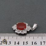4 مدال عقیق یمن طرح روناک زنانه - کد 3210 - تصویر 4
