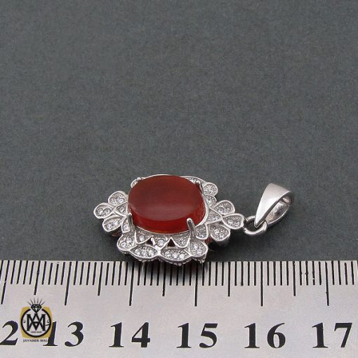 مدال عقیق یمن طرح روناک زنانه - کد 3210 - تصویر 4