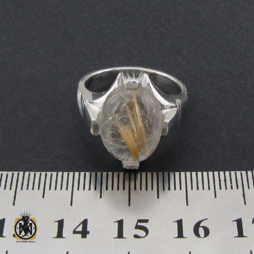 انگشتر کوارتز رُتایل مردانه دست ساز - کد 10199 - تصویر 4