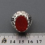 انگشتر عقیق یمن با حکاکی  حب الحسین اجننی دست ساز مردانه - کد 10234 - تصویر 4