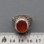انگشتر عقیق یمن با حکاکی علی حبه جنه مردانه دست ساز - کد 10237 - تصویر 4