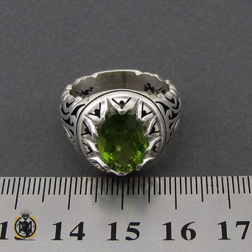 انگشتر زبرجد مردانه دست ساز هنر استاد صانعی- کد 10250 - تصویر 4