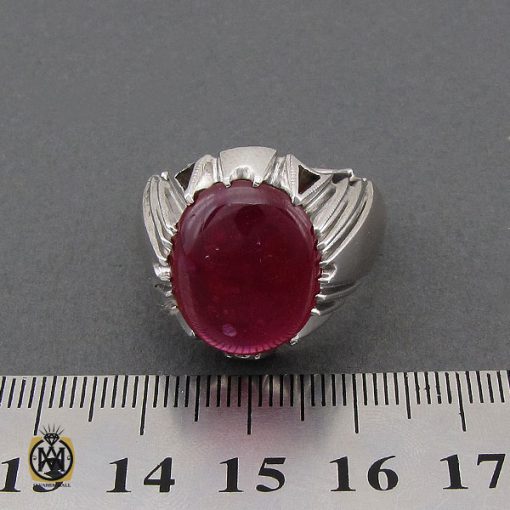 4 انگشتر یاقوت سرخ مردانه دست ساز هنر استاد شرفیان - کد 10251 - تصویر 4