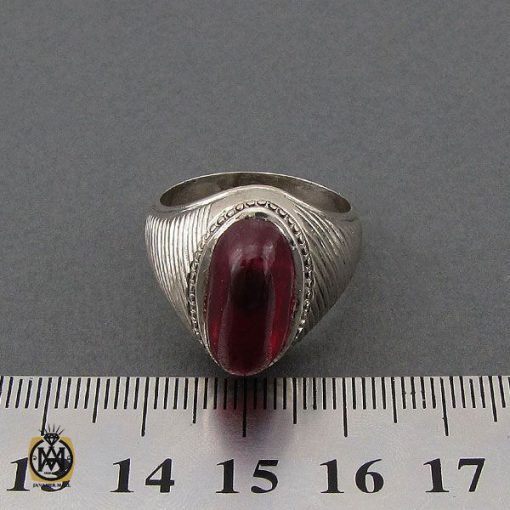 انگشتر یاقوت سرخ مردانه دست ساز - کد 10252 - تصویر 4