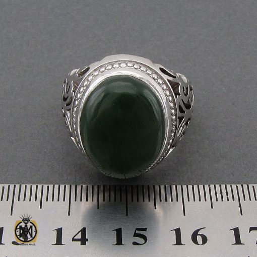 انگشتر یشم درشت مردانه دست ساز - کد 10257 - تصویر 4