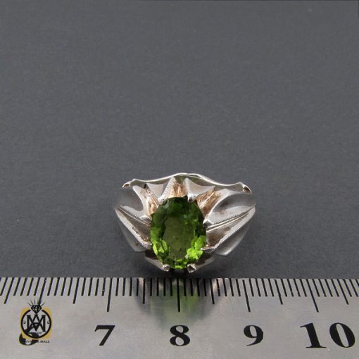 4 انگشتر زبرجد مردانه دست ساز - کد 10268 - تصویر 4