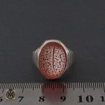 انگشتر عقیق یمن با حکاکی ماشاالله لا قوه الا بالله ان ترن انا اقل منک مالا و ولدا – کد 10273 - تصویر 4