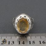 4 انگشتر سیترین درشت مردانه دست ساز - کد 10276 - تصویر 4