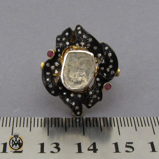 انگشتر الماس اصل طرح پرتو زنانه - کد 2146 - تصویر 5