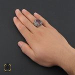 5 انگشتر یاقوت سرخ خوش رنگ مردانه - کد 10211 - تصویر 5