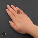 5 انگشتر عقیق یمن با حکاکی علی مع الحق و الحق مع علی مردانه هنر دست استاد شرفیان - کد 10315 - تصویر 5