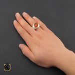 5 انگشتر عقیق یمن با حکاکی شرف الشمس مردانه - کد 10318 - تصویر 5