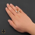 5 انگشتر عقیق یمن با حکاکی شرف الشمس مردانه - کد 10319 - تصویر 5