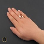 5 انگشتر عقیق یمن با حکاکی شرف الشمس مردانه - کد 10324 - تصویر 5