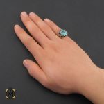 انگشتر توپاز سبز مردانه - کد 10328 - تصویر 5
