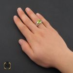 5 انگشتر زبرجد مرغوب مردانه دست ساز - کد 10329 - تصویر 5