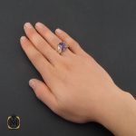 انگشتر آمتیست خوش رنگ مردانه دست ساز - کد 10331 - تصویر 5