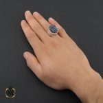 5 انگشتر عقیق شجر مردانه مرغوب و دست ساز - کد 10213 - تصویر 5