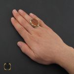 انگشتر عقیق با حکاکی ماشاءالله لا قوه الا بالله ان ترن انا اقل منک مالا و ولدا مردانه - کد 10338 - تصویر 5
