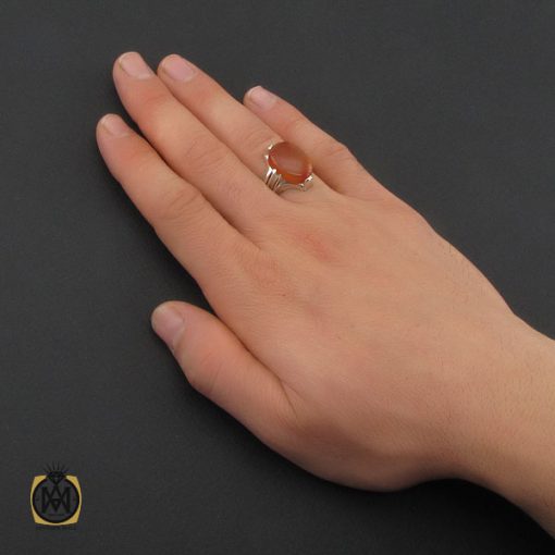 انگشتر عقیق یمن مردانه - کد 10343 - تصویر 5