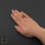 5 انگشتر عقیق با حکاکی یا رقیه بنت الحسین مردانه - کد 10345 - تصویر 5