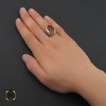 5 انگشتر عقیق مردانه - کد 10351 - تصویر 5