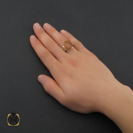 انگشتر عقیق یمن مردانه - کد 10354 - تصویر 5