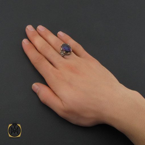 انگشتر حدید با حکاکی عین علی و سه جلاله مردانه - کد 10361 - تصویر 5