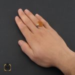 5 انگشتر عقیق یمن مردانه با حکاکی هو علی کل شیء قدیر - کد 10217 - تصویر 5