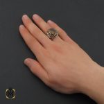 انگشتر حدید با حکاکی قال سید الکونین حسین منی و انا من حسین مردانه - کد 10371 - تصویر 5