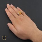 5 انگشتر عقیق یمن با حکاکی الله الملک واحد القهار مردانه - کد 10218 - تصویر 5