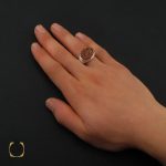 5 انگشتر عقیق با حکاکی یا ابا عبدالله الحسین مردانه - کد 10336 - تصویر 5
