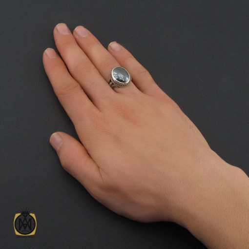 5 انگشتر حدید صینی با حکاکی هفت جلاله مردانه - کد 10375 - تصویر 6