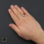 انگشتر عقیق یمن مردانه هنر دست استاد صانعی - کد 10395 - تصویر 5