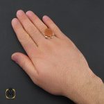 انگشتر عقیق یمن مردانه - کد 10379 - تصویر 5
