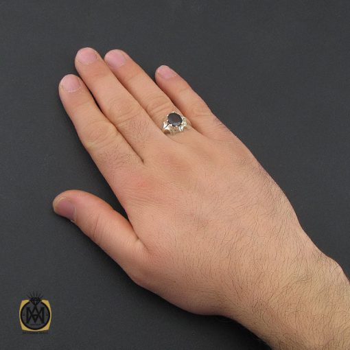 انگشتر یاقوت سرخ مردانه دست ساز - کد 10380 - تصویر 5