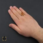 5 انگشتر عقیق یمن با حکاکی یا ابا عبد الله الحسین مردانه - کد 10382 - تصویر 5