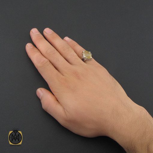 انگشتر کوارتز رُتایل مردانه دست ساز - کد 10201 - تصویر 5