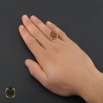 5 انگشتر عقیق یمن با حکاکی یا فارس الحجاز مردانه - کد 10219 - تصویر 5