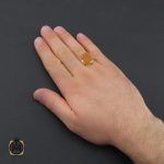 5 انگشتر عقیق یمن با حکاکی یا جواد الائمه مردانه - کد 10386 - تصویر 5