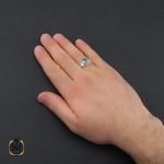 5 انگشتر توپاز سبز مردانه - کد 10390 - تصویر 5