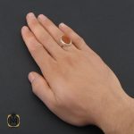 انگشتر عقیق یمن با حکاکی محمد نبی الرحمه مردانه - کد 10220 - تصویر 5