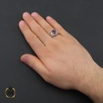 انگشتر آمتیست مرغوب مردانه هنر دست استاد باقرزاده - کد 10399 - تصویر 5