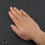 انگشتر عقیق یمن با حکاکی یا معبود العابدین مردانه - کد 10221 - تصویر 5