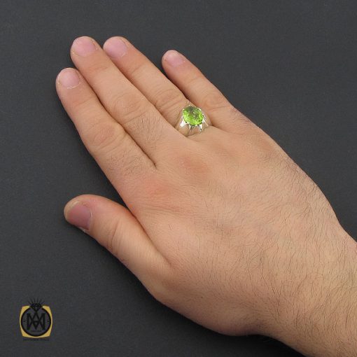 انگشتر زبرجد اصلی مردانه دست ساز - کد 10403 - تصویر 5